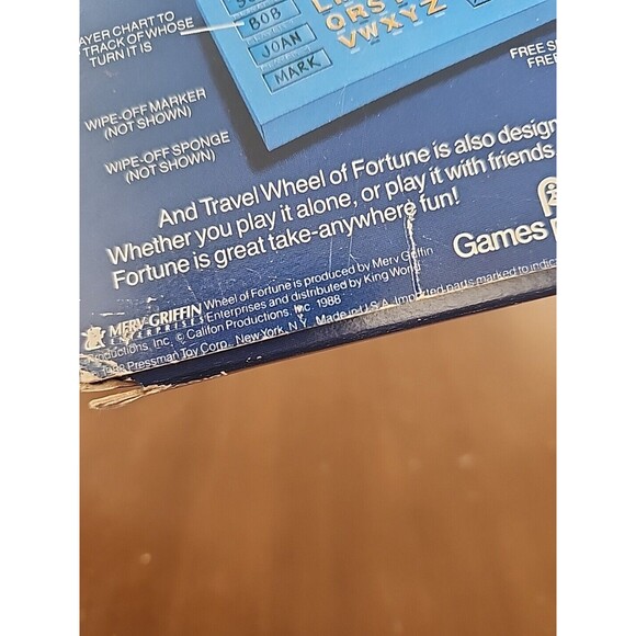 VTG TRAVEL WHEEL OF FORTUNE Games to Go Pressman 1988 Nostalgic Vanna White Pat - Picture 10 of 10